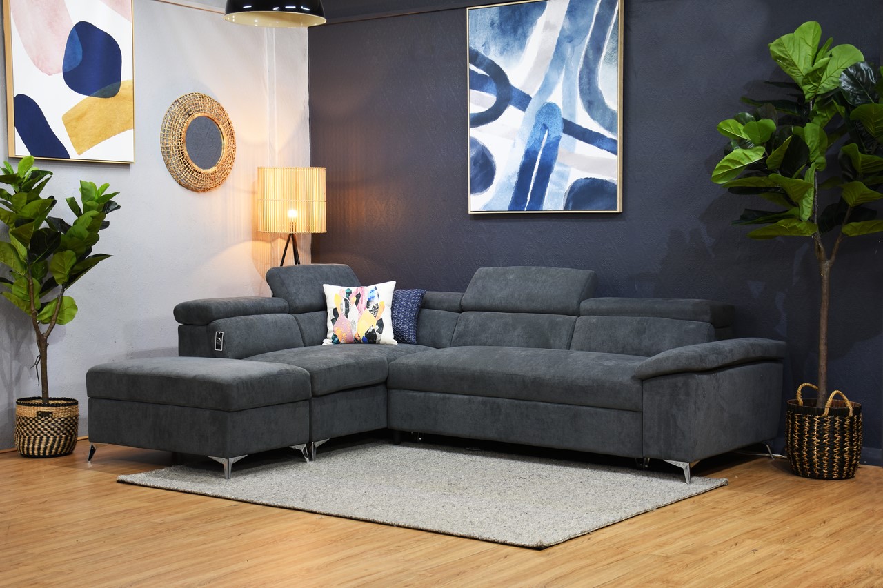 Delta Corner Chaise Lounge/Sofa Bed – HaggleCo Home + Furniture