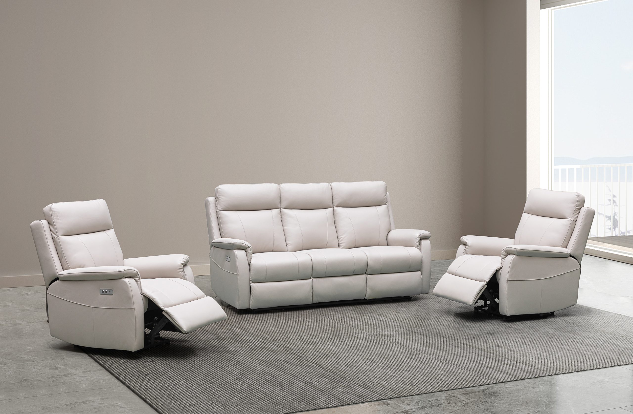 3 piece deals leather recliner suite