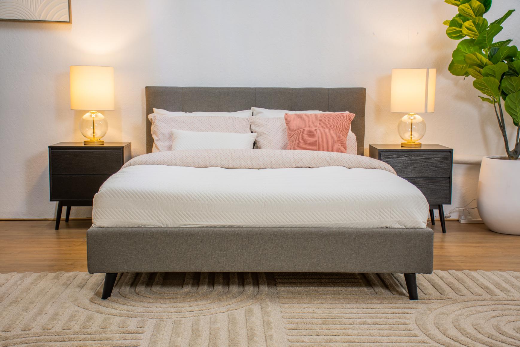 Madrid Bed Grey Fabric