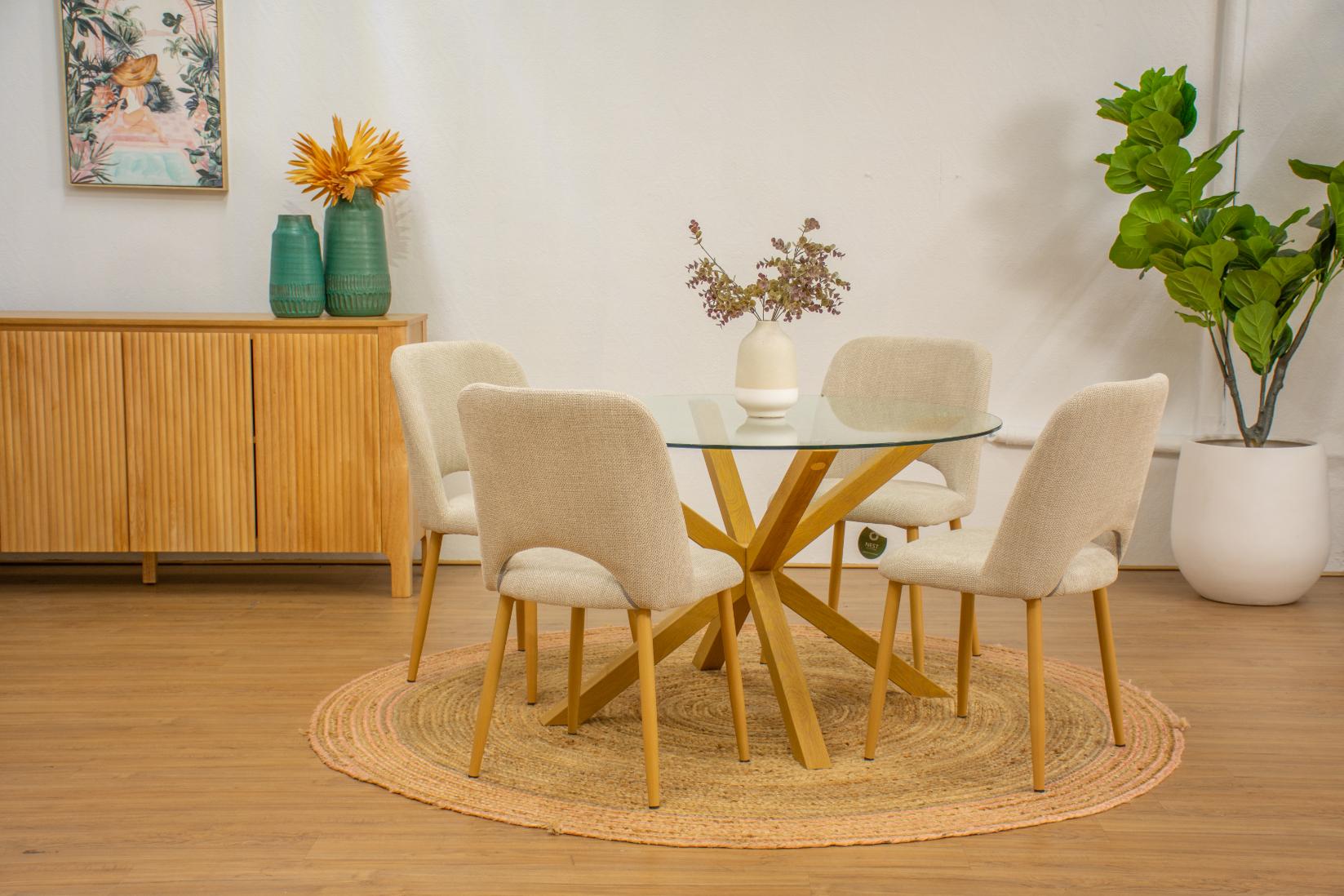 Panama Dining Table With 4 Cabo Chairs