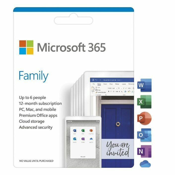 Microsoft 365 Family 1 Year Subscription [Digital Download] up to 